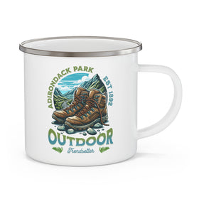 Adirondack Park Outdoor Enamel Camping Mug - Vintage Explorer Coffee Cup