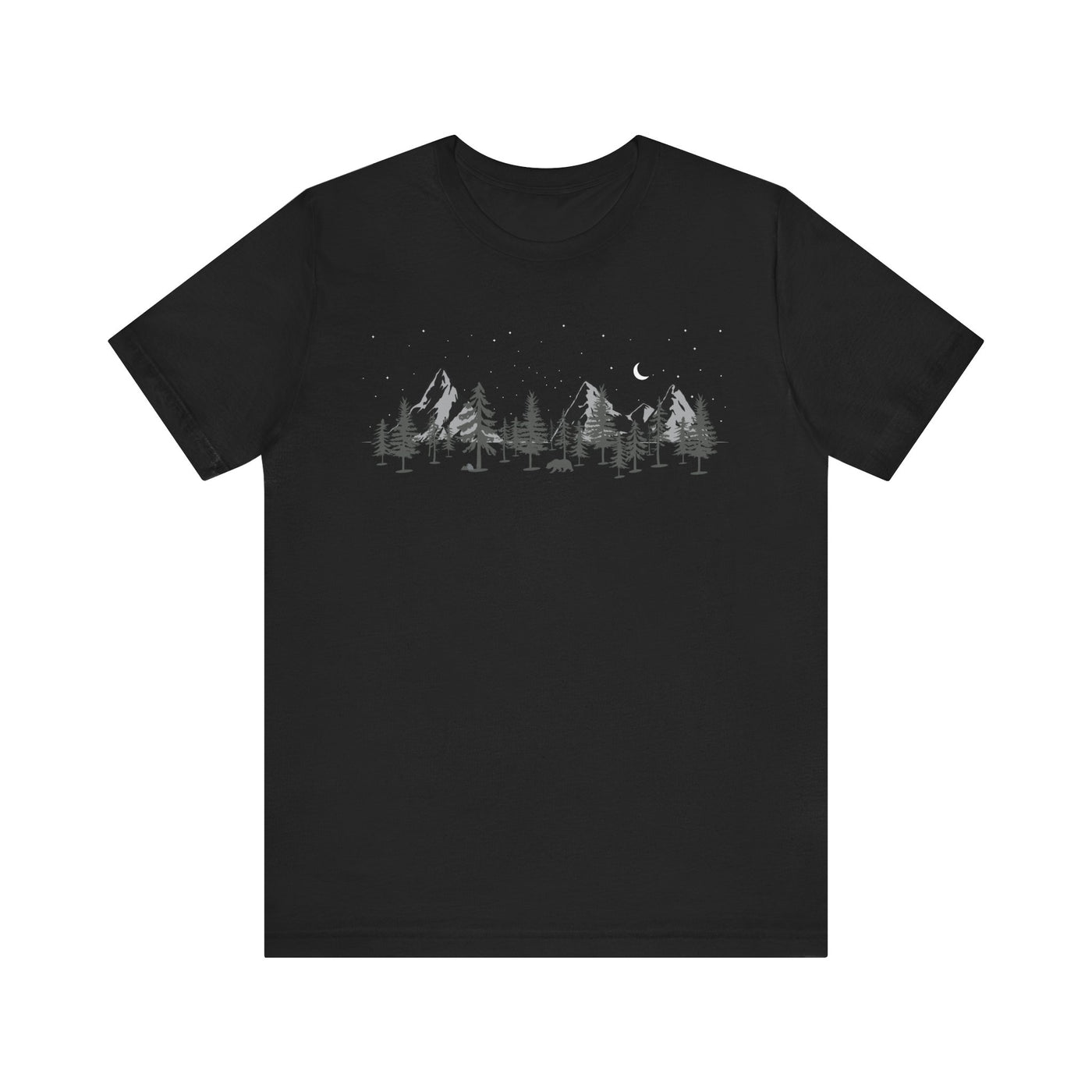 Nature Adventure Unisex Jersey Tee - Mountain & Forest Design