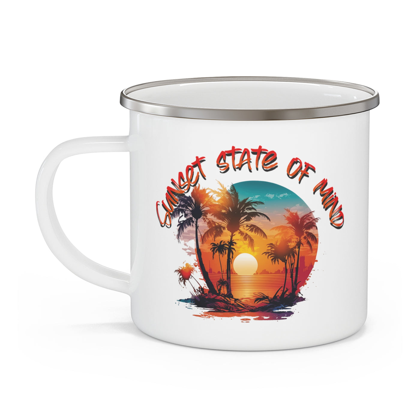 Sunset State of Mind Enamel Camping Mug