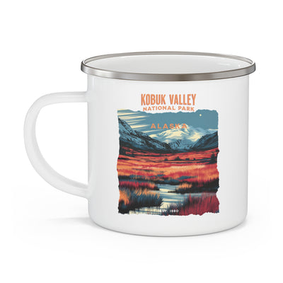 Kubuk Valley National Park Alaska Enamel Camping Mug | Outdoor Adventure, Travel Companion, Camping Gift, National Park Lover, Unique Hiking Collectible