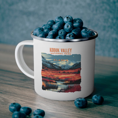 Kubuk Valley National Park Alaska Enamel Camping Mug | Outdoor Adventure, Travel Companion, Camping Gift, National Park Lover, Unique Hiking Collectible