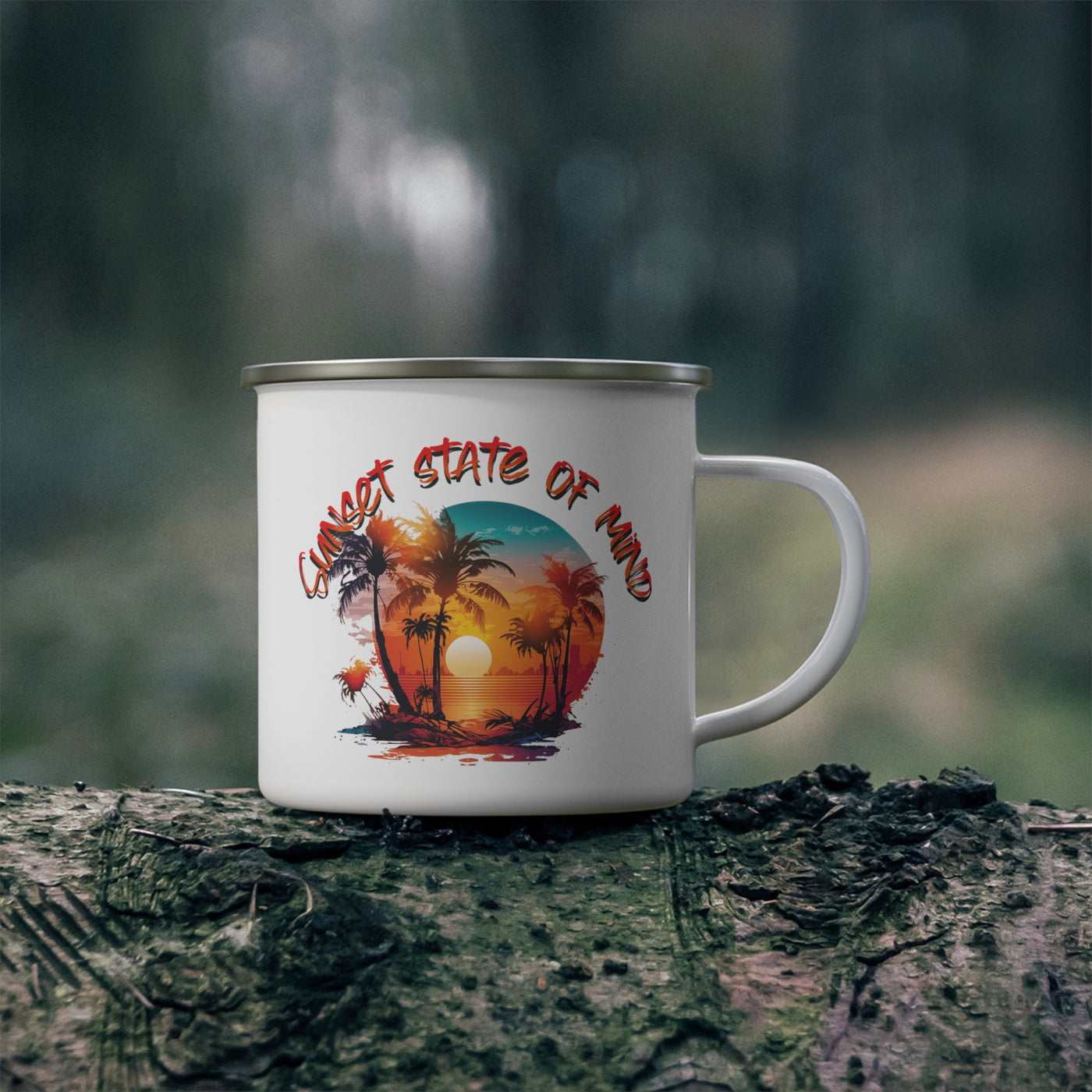 Sunset State of Mind Enamel Camping Mug