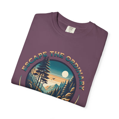 Escape the Ordinary T-shirt, Unisex Casual Tee, Outdoor Adventure Shirt, Nature Lover Gift, Relaxed Fit Tee, Eco-Friendly Apparel