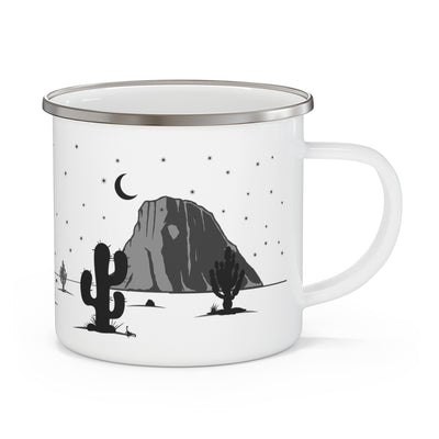 Adventure Enamel Camping Mug - Desert Landscape & Stars