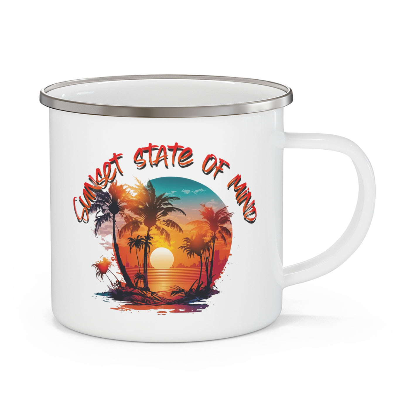 Sunset State of Mind Enamel Camping Mug