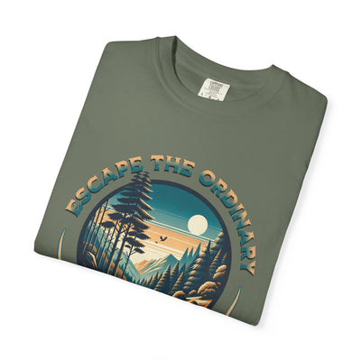 Escape the Ordinary T-shirt, Unisex Casual Tee, Outdoor Adventure Shirt, Nature Lover Gift, Relaxed Fit Tee, Eco-Friendly Apparel