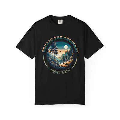 Escape the Ordinary T-shirt, Unisex Casual Tee, Outdoor Adventure Shirt, Nature Lover Gift, Relaxed Fit Tee, Eco-Friendly Apparel
